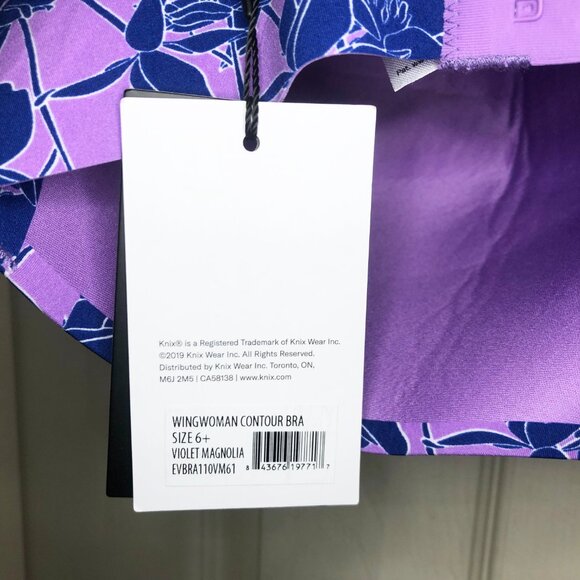 Knix Lavender and Navy Floral Bra - Picture 8 of 11